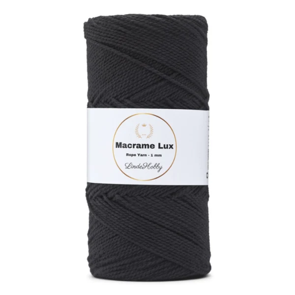 LindeHobby Macrame Lux, Knyttegarn, 1 mm